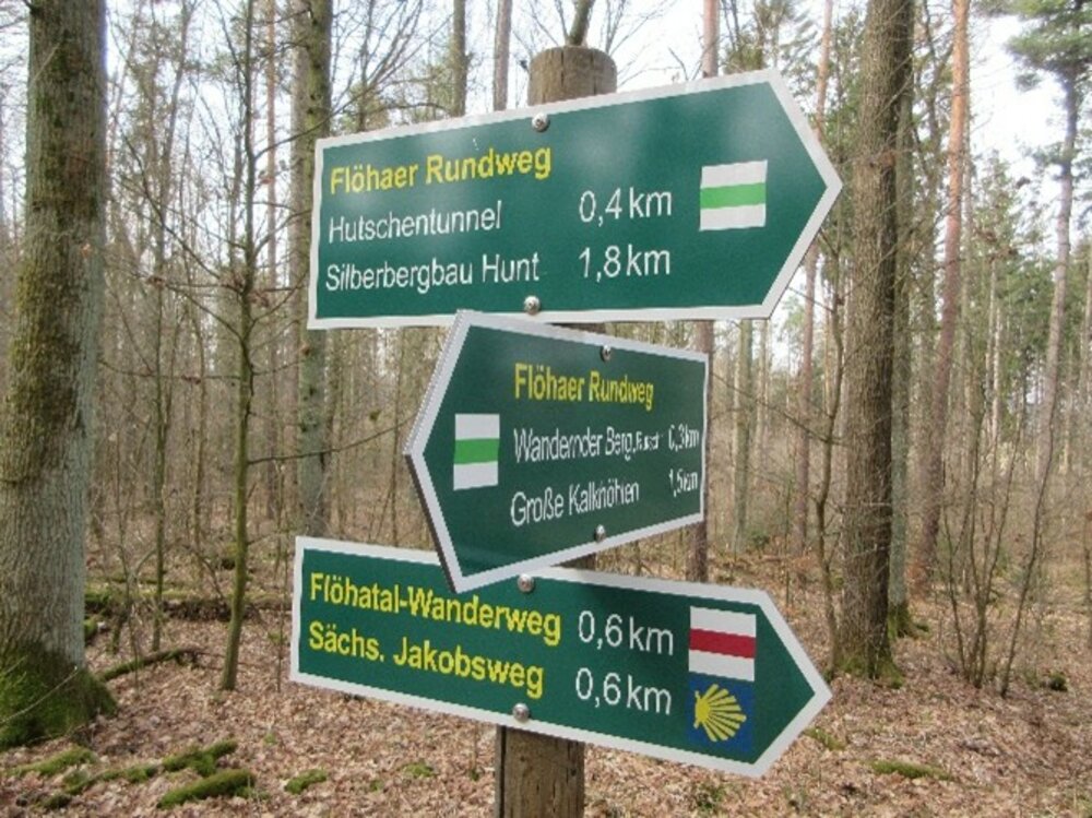 Neue Ausschilderung des Flöhaer Rundweges, Foto: M. Schwalbe